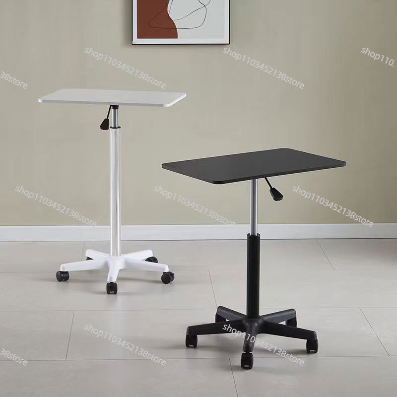 Laptop Stand Bamboo - Table mobile à roulettes, table d'appoint