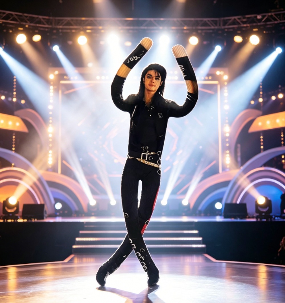 Tech Home Accessories - Figurine articulée en peluche Michael Jackson,
