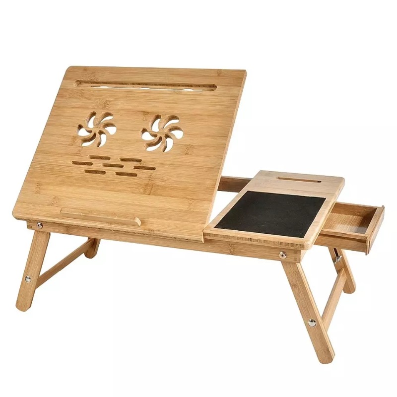 Laptop Stand Bamboo - Support d'ordinateur portable pliable en bambou