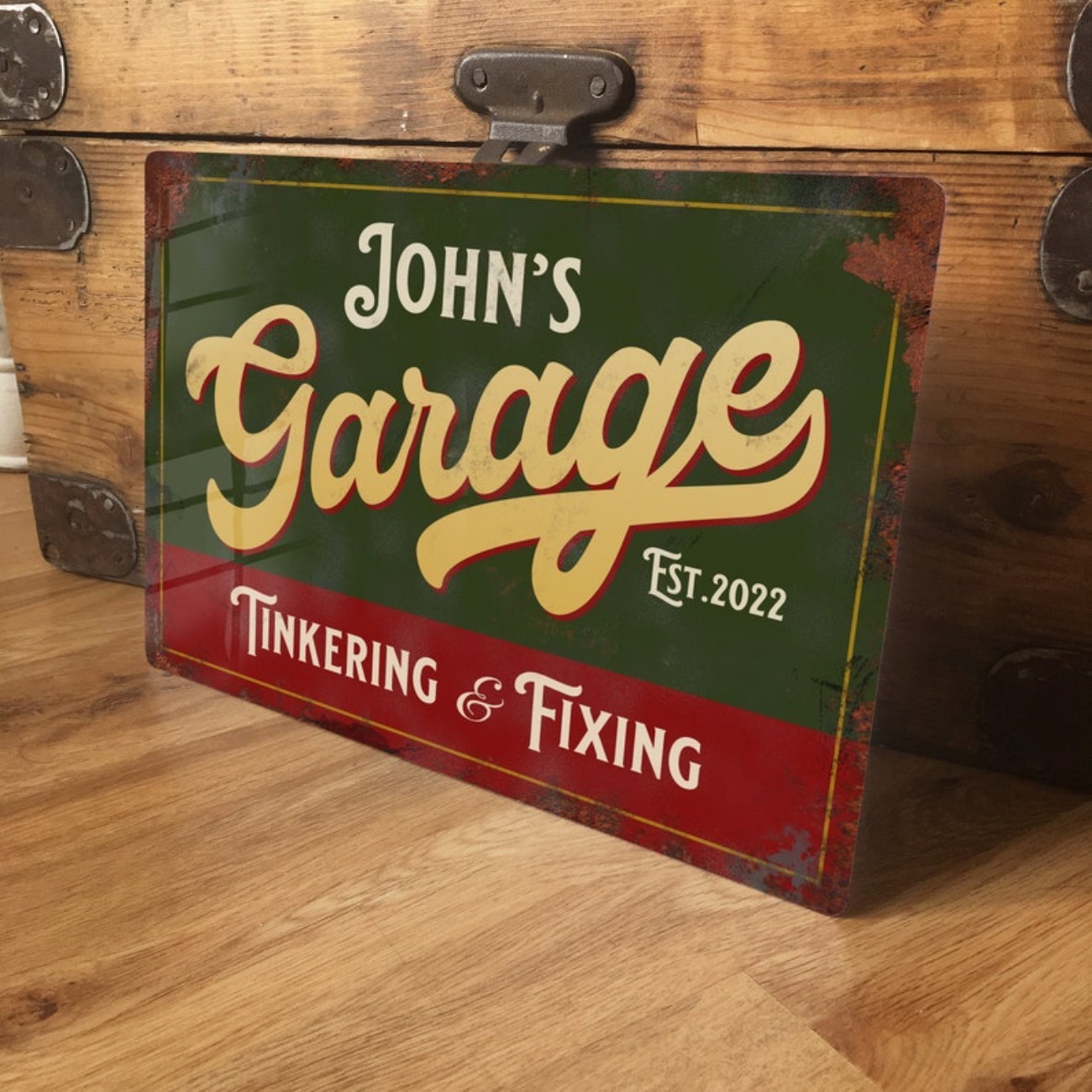 Vintage Tech Accessories - Panneau métallique de garage personnalisé-décor d'atelier