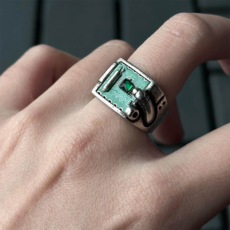 Bague rétro en alliage de cuiv - Tech Accessories Industry avis et prix