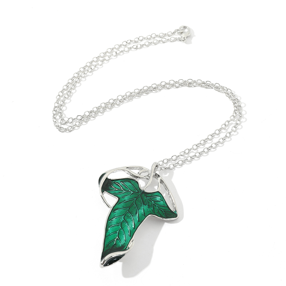 Collier pendentif feuille vert - Vintage Tech Accessories avis et prix