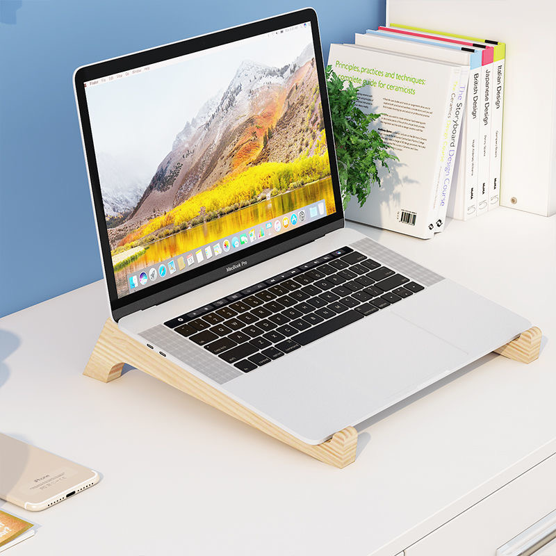Support Vertical en bambou pou - Laptop Stand Bamboo avis et prix