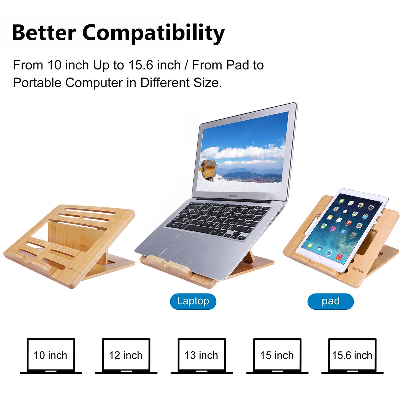 Support réglable en bambou pou - Laptop Stand Bamboo avis et prix