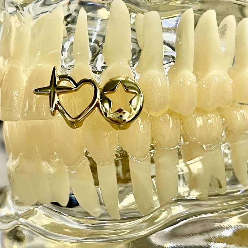 Punk Hip Hop creux coeur dents - Vintage Tech Accessories avis et prix